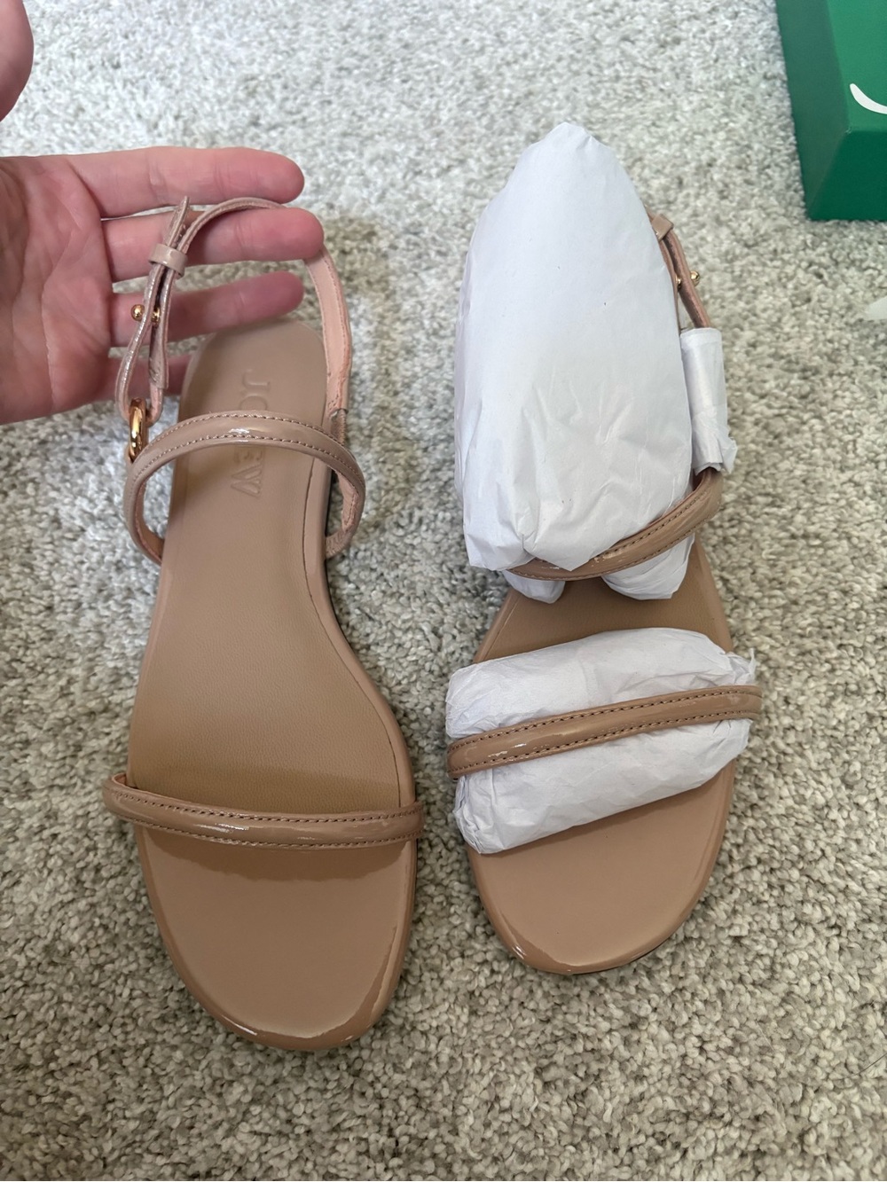 New in Box Never Worn J. Crew Tan Strappy Women's Sandals